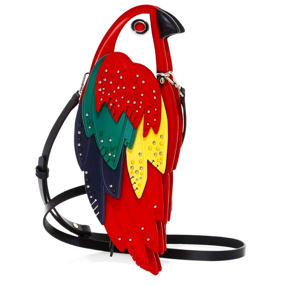 🦜Kate Spade Rare Rio Parrot Leather 3D Crossbody Bag Red Yellow Green NWT!